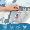 thumbnail image 3 of Yayeee Kitchen Curtains Light Filtering 27"x24" Rod Pocket Short Cafe Window Panel, Light Blue Mountain, 3 of 7
