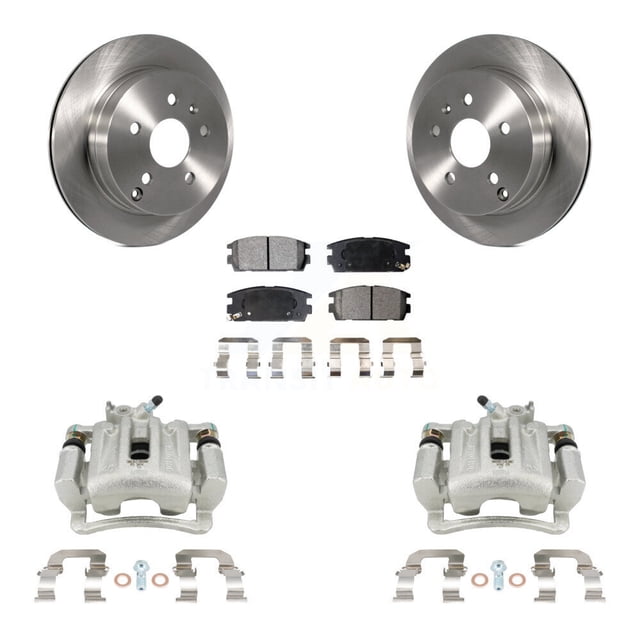 Transit Auto Rear Disc Brake Caliper Rotors and Ceramic Pads Kit for Car 2010-2017 Chevrolet Equinox GMC Terrain KC8-100066T