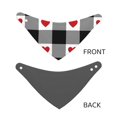 thumbnail image 6 of Kll Heart Black Buffalo Plaid Gingham Dog Bandanas,Triangle Reversible Pet Scarf For Small Medium Large And Extra Large Dogs-Small, 6 of 7