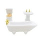 thumbnail image 1 of Juego de baño, bañera y muebles de baño en miniatura para casa de muñecas a escala 1/12 (3 piezas), 1 of 5