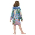 thumbnail image 7 of FORMRS Niños Bathrobe Unisex Hooded Robe Soft Plush Pajamas Sleepwear, Size 2-3T, Purple Window, 7 of 7