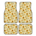 thumbnail image 1 of Kdxio Beautiful Countryside Sunflower Print Car Floor Mats Universal SUV Front Rear Floor Foot Mats 4-Piece Full Set with Non-Slip Rubber Backing Car Accessories for Most Cars, 1 of 7