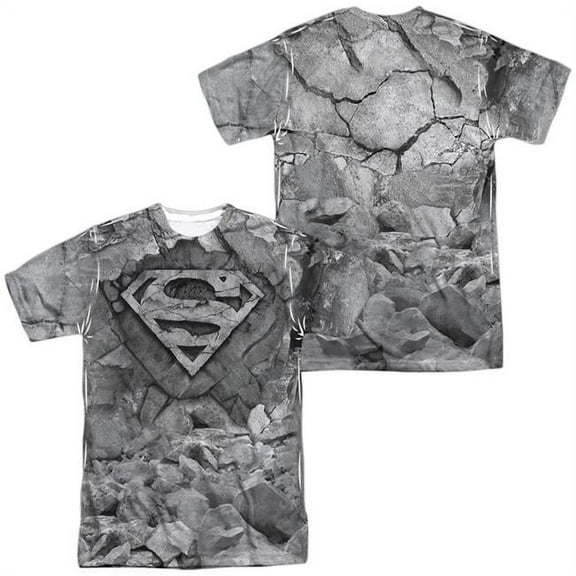 Superman Men's  Rock & Rumble  Sublimation T-shirt White