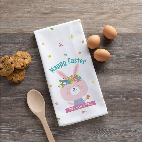 Happy Easter Personalized Tea Towel