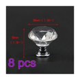 thumbnail image 1 of Perillas de gabinete de cajón de cristal de forma redonda y tiradores de puerta de cocina herrajes para armario 8 piezas Kearding JJ10934-02×8, 1 of 4