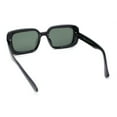 thumbnail image 4 of Womens Classy Narrow Rounded Rectangle Rimless Glitter Plastic Sunglasses Black Silver - Green, 4 of 4