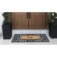 thumbnail image 7 of A1HC Elegant Circles Rubber and Coir Mat for Outdoor Entrance Heavy Duty Monogrammed Doormat Black/Beige 23x38, 7 of 7