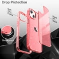 thumbnail image 4 of JETech Glitter Case for iPhone 13 6.1-Inch, Bling Sparkle Shockproof Phone Bumper Cover, Cute Sparkly for Women and Girls (Red), 4 of 7