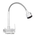thumbnail image 2 of Solo tipo de agua fría grifo de cocina montaje en pared grifo de fregadero de cocina hogar 360 accesorios de cocina giratorios G1 2 pulgadas, 2 of 5