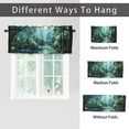 thumbnail image 6 of Waterfall Curtain Valance for Kitchen Forest Flowers Window View Nature Landscape Rod Pocket Valances for Bedroom Living Room Dining Room 54 by 18 in, 1 Panel, 6 of 6