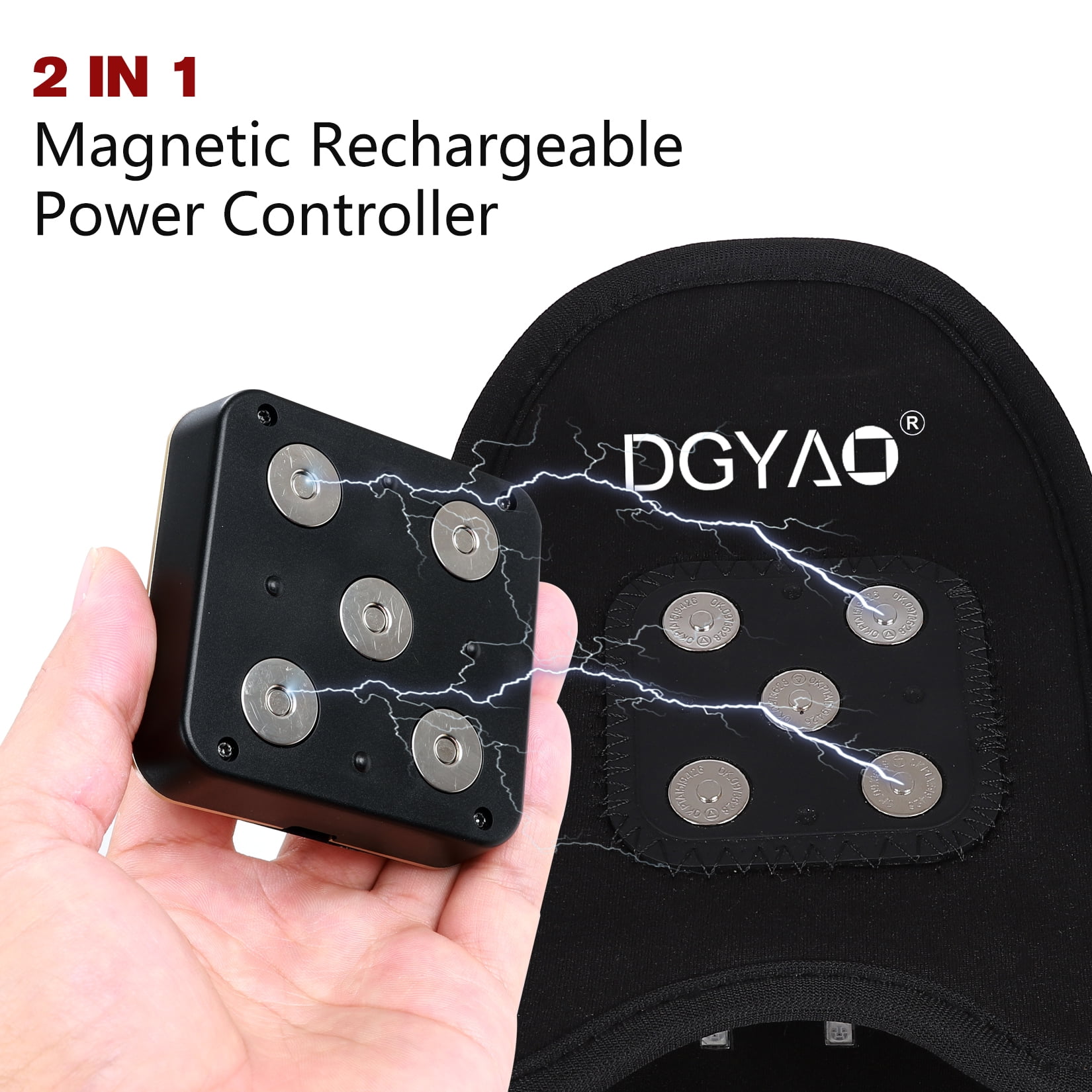 DGYAO Cordless Red Light and Infrared Light Slipper for Feet Toes Rechargeable with Pulse Mode