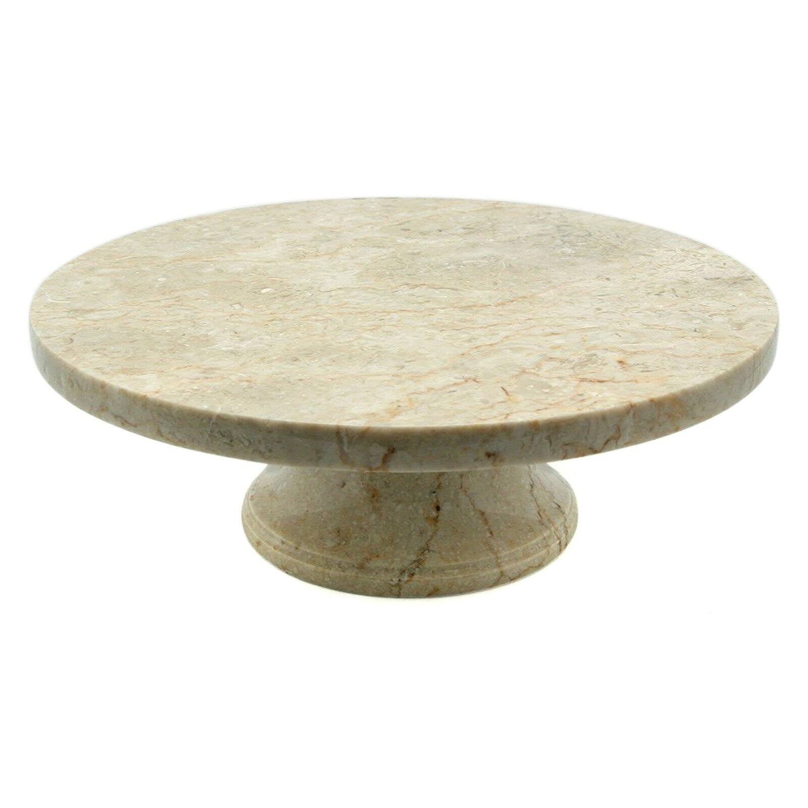 Champagne 10" x 10" Cake Plate on Pedestal