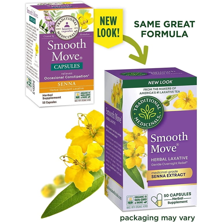 Traditional Medicinals Smooth Move Capsules, Senna Leaf Extract