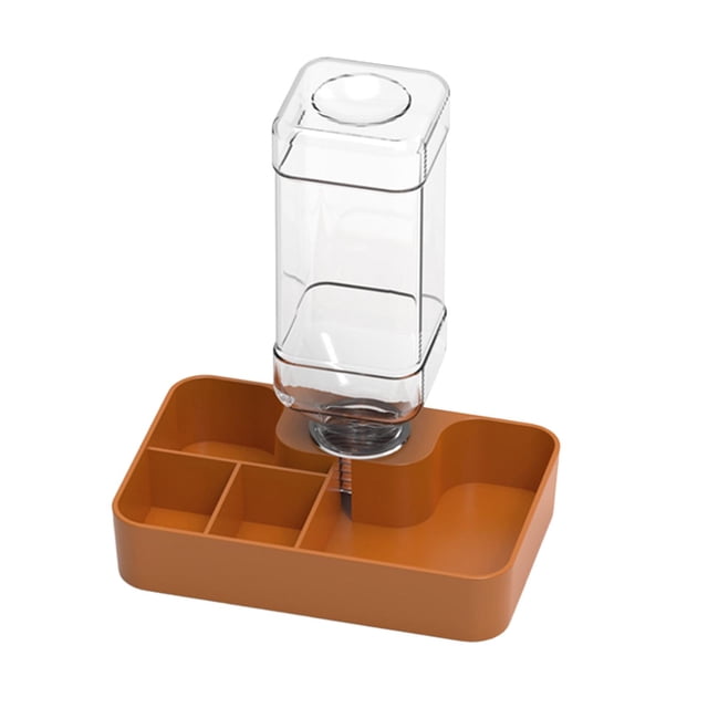 Comedero para reptiles, cuenco de agua, accesorio para terrario, estación de alimentación, dispensador automático de agua, bebedero para tortugas y Caqui pequeño
