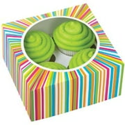 Wilton (3-Pack) Cupcake Boxes 4 Cavity Colorwheel 3 pack W0814