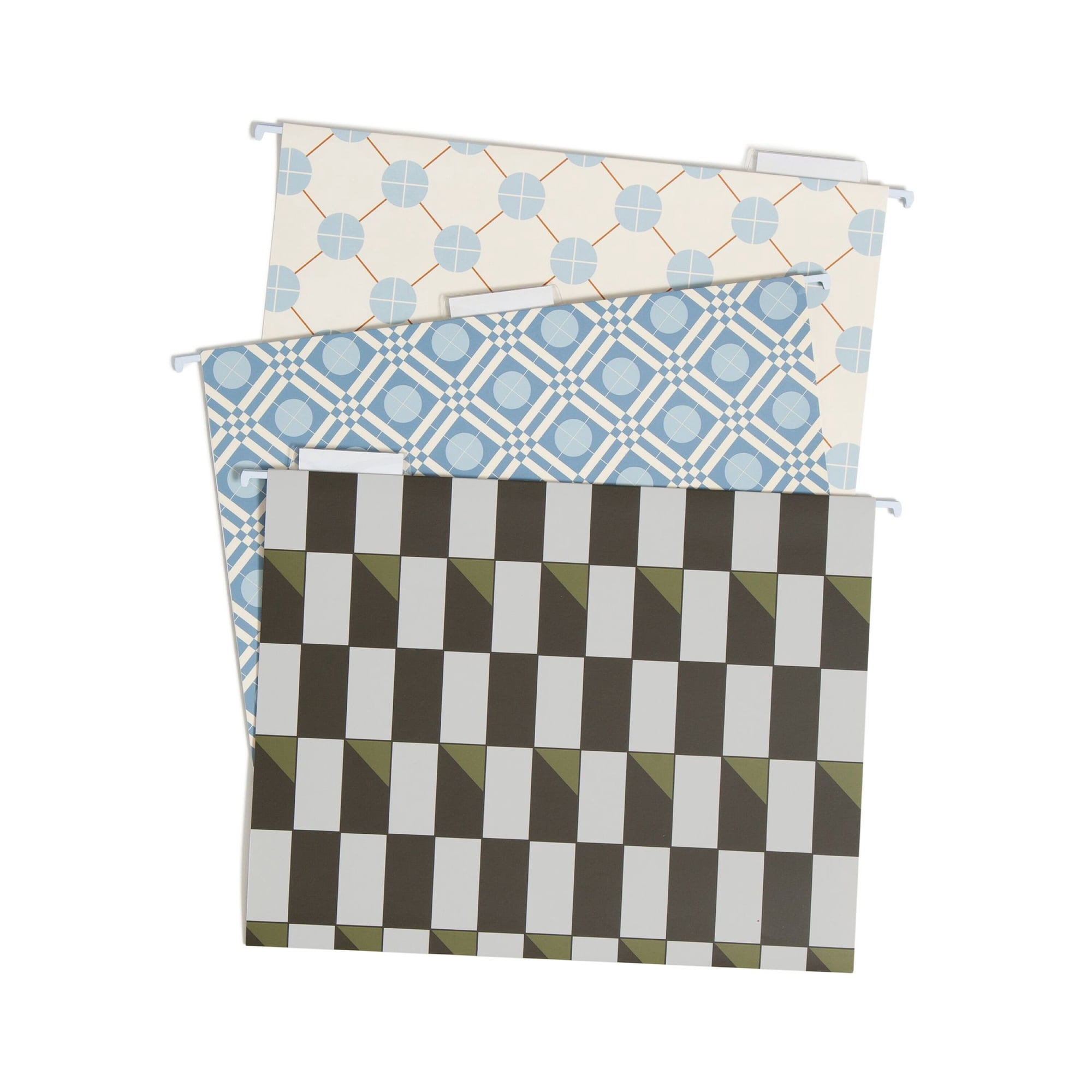 U Brands Fashion Hanging File Folders, Set of 6, Geo Oasis, Letter Size