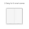 thumbnail image 1 of Scène Sans Fil Switch Bouton-Poussoir Intelligent Panneau Mural Switch Alimenté par Pile Tuya/ Télécommande d'Application Smart Life pour Appareils de Maison Intelligente (Hub ZigBee Requis), Blanc 2 Gang, 1 of 8