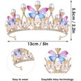 thumbnail image 2 of Princesa S para niñas, corona de princesa con perlas de cristal, diadema de mariposa, regalo de cosplay, 2 of 5