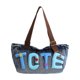 thumbnail image 1 of Bolso tote de mezclilla ligero, bolso de hombro informal de mezclilla para mujer, ideal para fiestas, y trabajo. Azul claro, 1 of 8