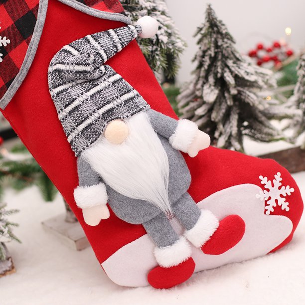 Calcetín de Navidad Adornos 3D Pareja Goblins Árbol de Navidad para Puertas Ventanas (A) Sywqhk Libre de BPA