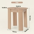 thumbnail image 2 of Modern Minimalist Low Small Plastic Round Stool, Beige Pink, 2 of 8