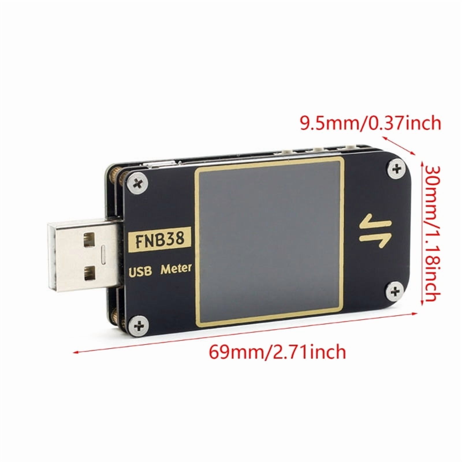FNB38 USB Tester Voltmeter Ammeter QC4+ PD3.1 28V 3.0 2.0 PPS Fast Charging