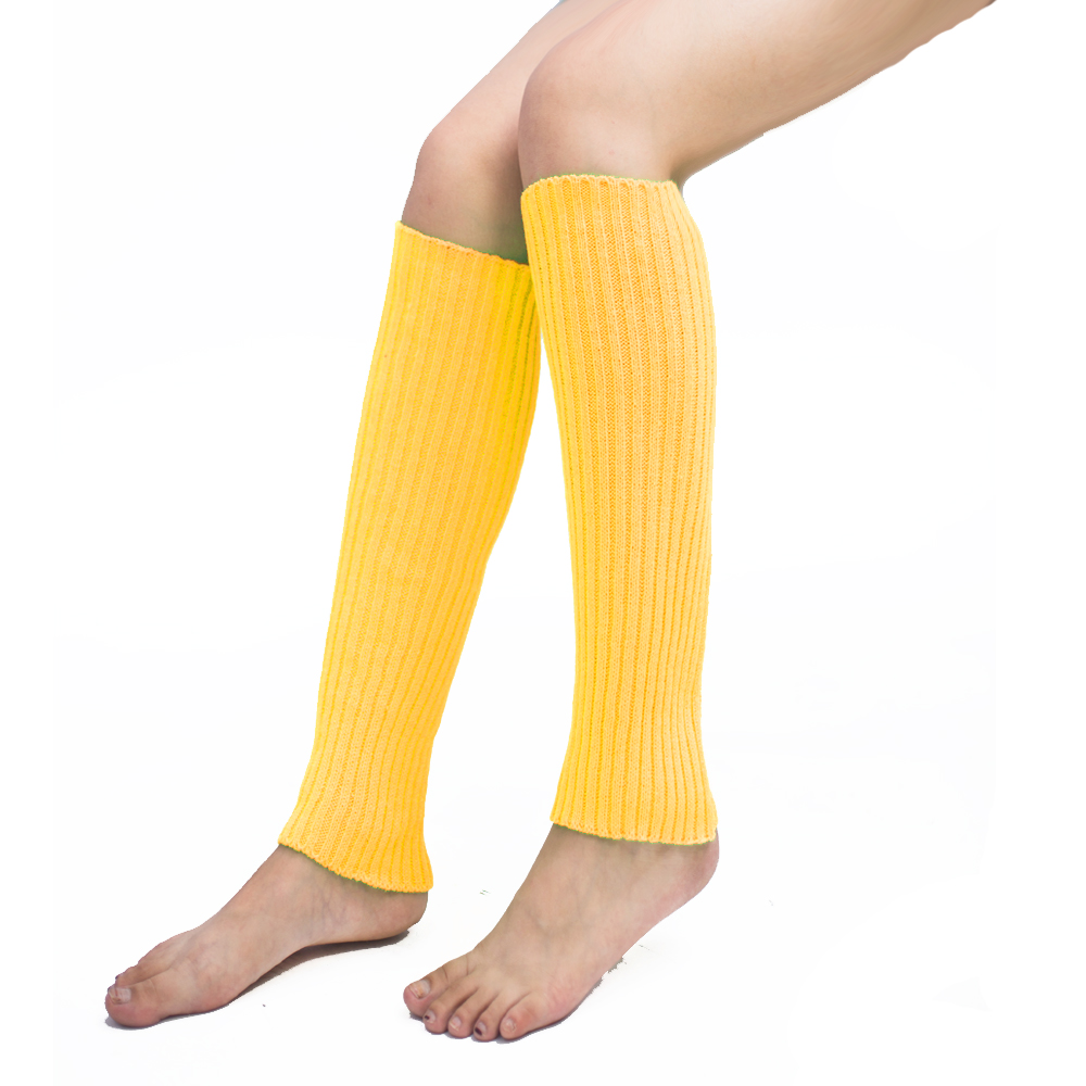 Anself Stylish Comfortable Calf Cover Warm Socks Set Winter Knitting Candy Color Calf