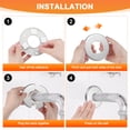 thumbnail image 4 of Uxcell 3-Pack Brida Dividida de Pared, ABS Redonda Autoadhesiva para Tubo de 25 mm/0.98 in [Plateado, 6.5mm/0.26in H], 4 of 6