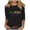 Black, variant on Women's Mardi Gras Shirts Carnival Printed 3/4 Sleeve Casual Round Neck Loose T-shirt Gray M