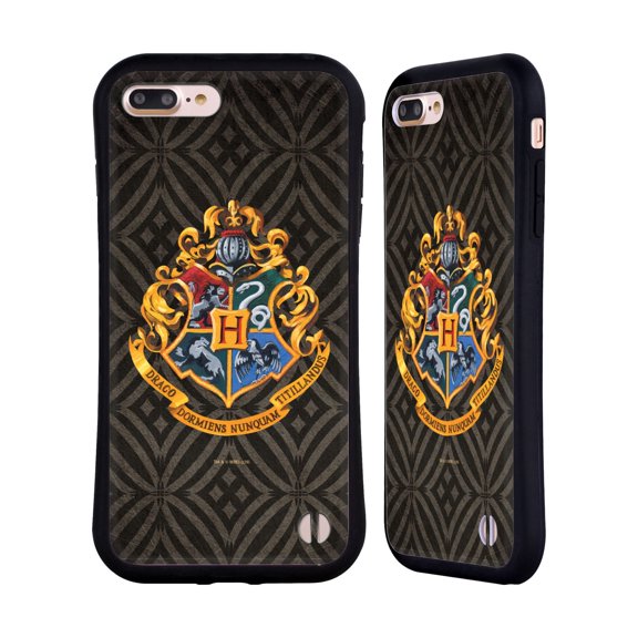 Head Case Designs Officially Licensed Harry Potter Prisoner Of Azkaban I Hogwarts Crest Hybrid Case Compatible with Apple iPhone 7 Plus / iPhone 8 Plus