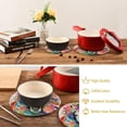 thumbnail image 6 of 2Pcs Unicorn Watercolor Pot Holders, Round Cotton Thread Weave Trivets Pot Holders Set for Pot, Bowl, Hot Dishes, Plates, Coasters Home Decor Gifts, 6 of 7