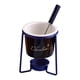 thumbnail image 2 of Olla para fondue de chocolate, vela de té, olla de porcelana para derretir, calentador de mantequilla, caldo, cerámica Azul, 2 of 9