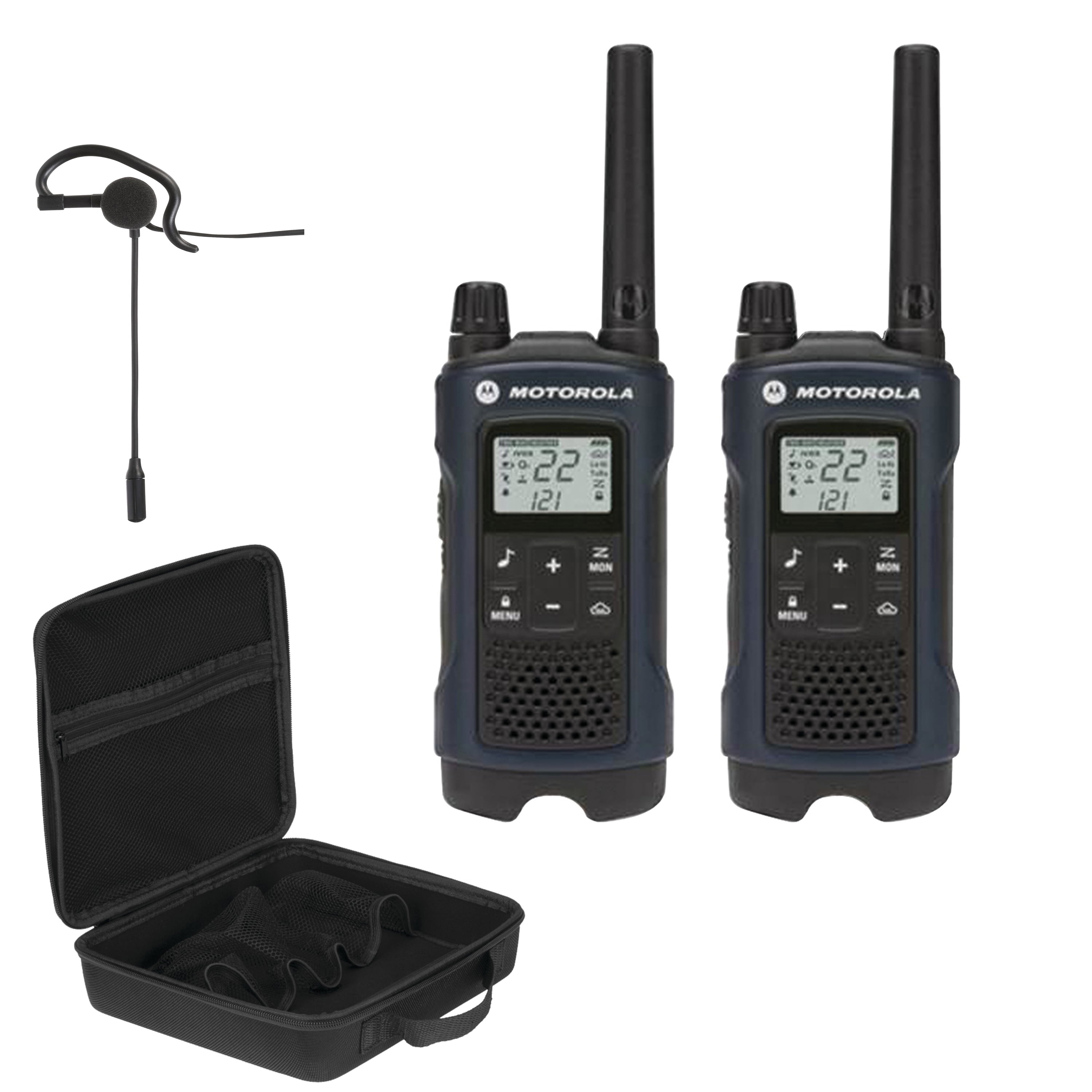 Motorola 35Mile Talkabout T460 Rechargeable 2Way Radios, Carry Case