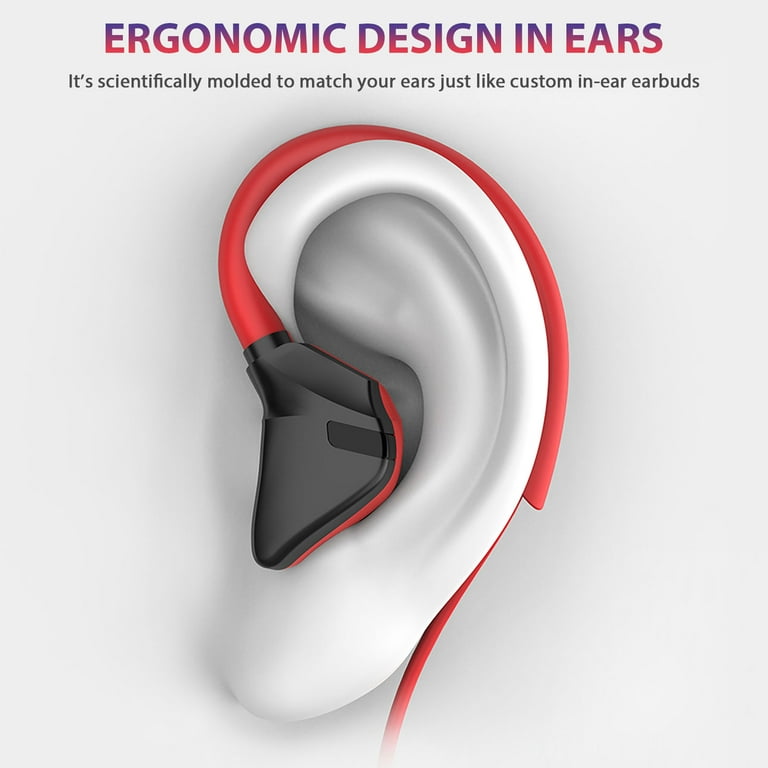 Kids Headphones, TSV Wired Earbuds, Red In-Ear Earphones with 3.5