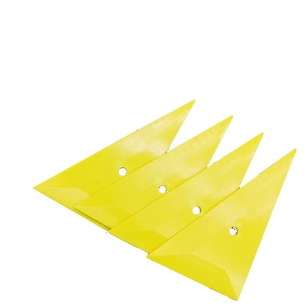 

4Pcs Car Window Auto Foil Scraper Rectangular Scraper Plastic Auto Film Tool Car Accessories Yellow