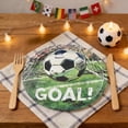 thumbnail image 3 of Large Paper Plates Soccer-Themed Disposable 7-In 9-In Paper Plates Paper Cup Tissue Set of Party-Themed Tableware, 3 of 6