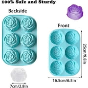 SKYSONIC Rose, 6-Cavity , Release for Chilled Cocktails, Candy, Cupcake, Chocolate Molds