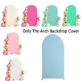 thumbnail image 4 of Ceremony Banquet Decoration High Elasticity Round Solid Color Wedding Arch Cover Arch Backdrop Cover Ceremony Banquet Decoration Arch Stand Covers PINK, 4 of 8