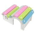 thumbnail image 2 of Wooden Hamster House with Balcony,Small Pet Playground and Shelter for Hamsters and Gerbils,Multicolor, 2 of 8