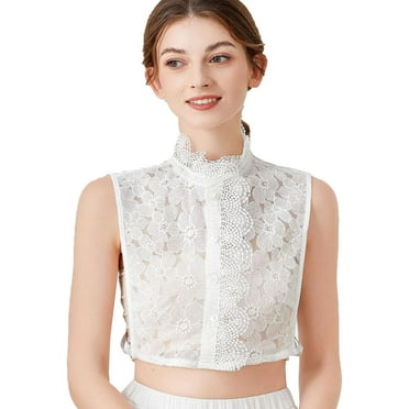 XIATIAN Ruffle Fake Collar Detachable Half Shirt Blouse Collar Dickey Collar for Women