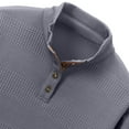 thumbnail image 4 of Fnnxeal Polo Shirts for Men, Fall Winter Collared Outdoor Solid Casual Mens Gray Button Shirts Size 2XL, 4 of 5