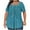 B Blue, variant on Women's Plus Size Tops Square Neck Printed Pleated Oversized Tshirts for Women Short Sleeve Loose Blouse Summer Casual Tunic Tops