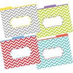 Barker Creek Designer File Folders Set of 12, Beautiful Chevron, Multicolor Chevrons on Outside, Soft Colors on Inside, Letter Size, 1/3 Cut Tabs, 12-Pack, Home, School and Office Supplies (1331)