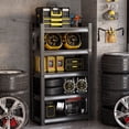 thumbnail image 3 of JHYKHG 63" H Storage Shelves,5-Tier Heavy Duty Garage Shelving,Adjustable Shelving Unit,Metal Shelf,Boltless Assembly Rack for Warehouse,Shed,2,500 lb Load,16 x 24 x 63 Inches,Black, 3 of 9