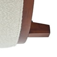 thumbnail image 5 of Christopher Knight Home 30.7" Modern Round Storage Ottoman, Boucle Upholstered with Wooden Legs, Beige, 5 of 8