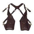 thumbnail image 4 of Armpit Bag Doble Bandolera con Correa Ajustable Bolsillo Interior para Teléfono Diseño Antirrobo y Material de PU Adecuado para Hombres y Mujeres en Trabajo Hogar Viajes Marrón oscuro, 4 of 8