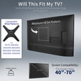 thumbnail image 6 of VIVO Height Adjustable Exposed Column Pneumatic Mount for 40" to 70" TV Screen, 6 of 8