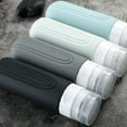 thumbnail image 6 of Micebay Leak-Proof 3 oz Silicone Squeezable Travel Bottles for Toiletries, Refillable Travel Size Containers for Lotion, BPA Free, TSA Approved, Gray, 4 Pack, 6 of 15