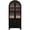 Black, variant on HSUNNS 71" Tall Kitchen Pantry Cabinet with Arched Glass Doors and Adjustable Shelves, Freestanding Modern Farmhouse Hutch Cupboard, Wooden Storage Cabinets for Kitchen Dining Room, Natrual
