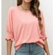 thumbnail image 3 of Camiseta con puños plisados para mujer, jersey de cuello redondo, Tops de media manga, camisetas sueltas informales de uso diario, ropa de calle de tendencia de verano, 3 of 5